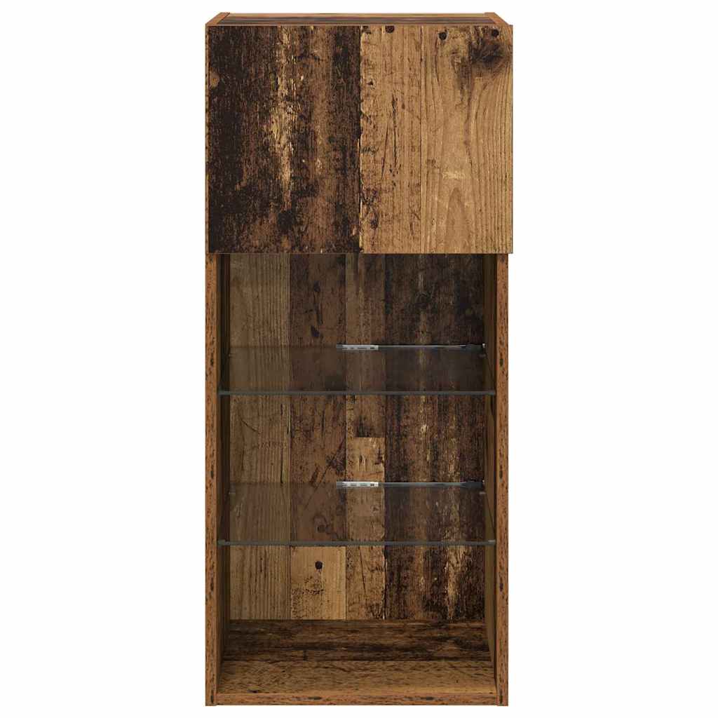 Nástěnná Tv Skříň 40,5 X 30 X 90 Cm Staré Dřevo