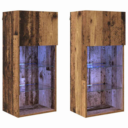Nástěnné Tv Skříně 2 Pcs Staré Dřevo Kompozitní Dřevo