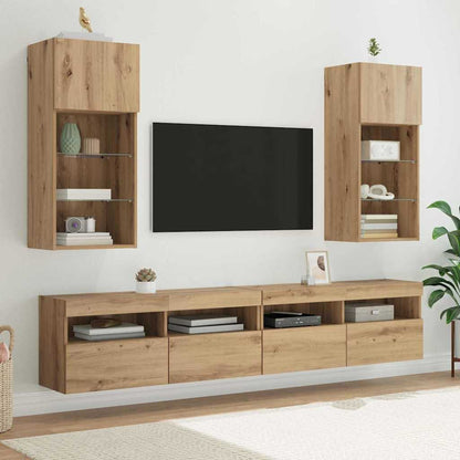 Nástěnná Tv Skříň 40,5 X 30 X 90 Cm Artisanový Dub