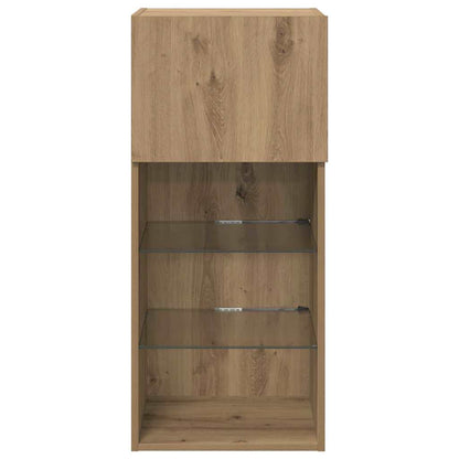 Nástěnné Tv Skříně 2 Pcs Artisanový Dub Kompozitní Dřevo