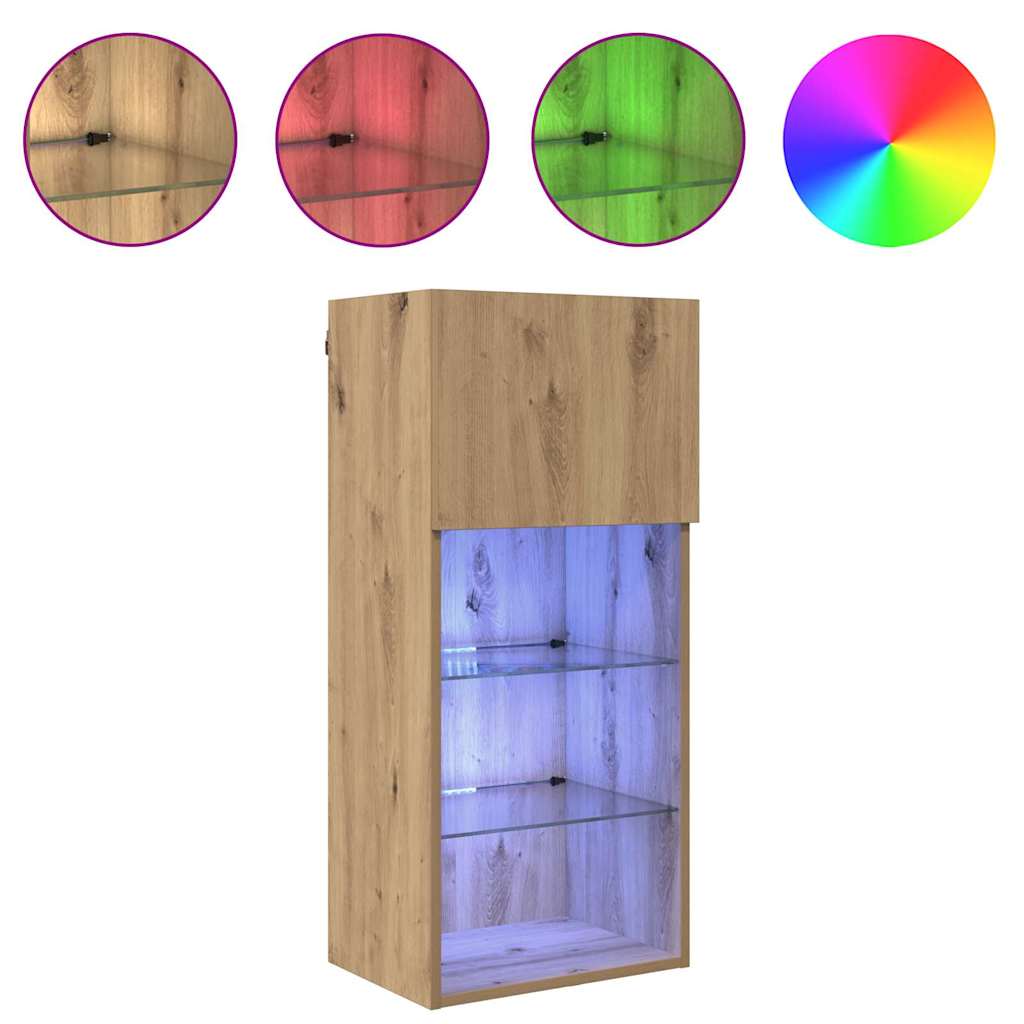 Nástěnné Tv Skříně 2 Pcs Artisanový Dub Kompozitní Dřevo