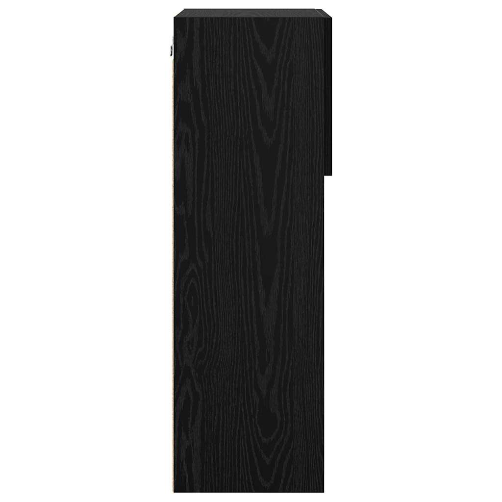 Nástěnné Tv Skříně 2 Pcs Černý Dub Kompozitní Dřevo