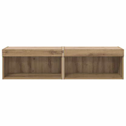 Sestava Tv Skříněk 2 Pcs Artisanový Dub Kompozitní Dřevo