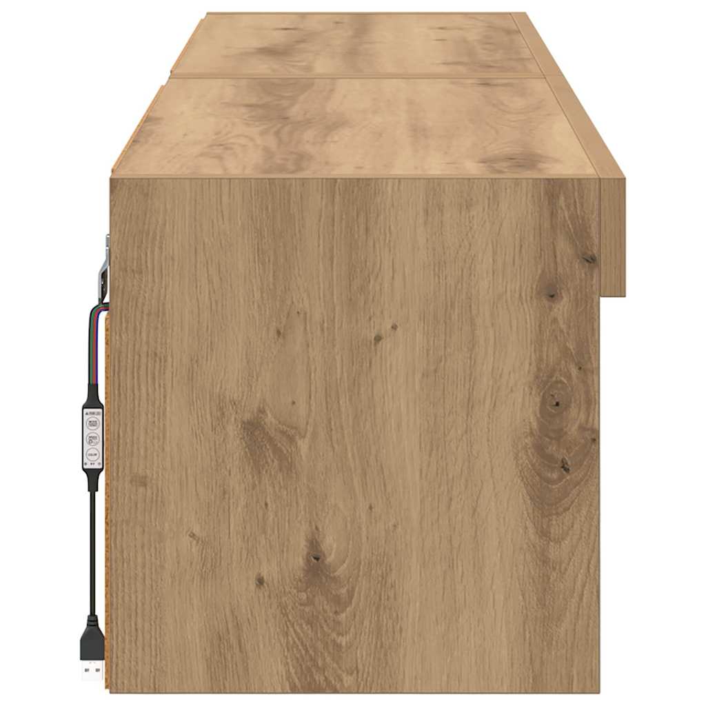 Sestava Tv Skříněk 2 Pcs Artisanový Dub Kompozitní Dřevo