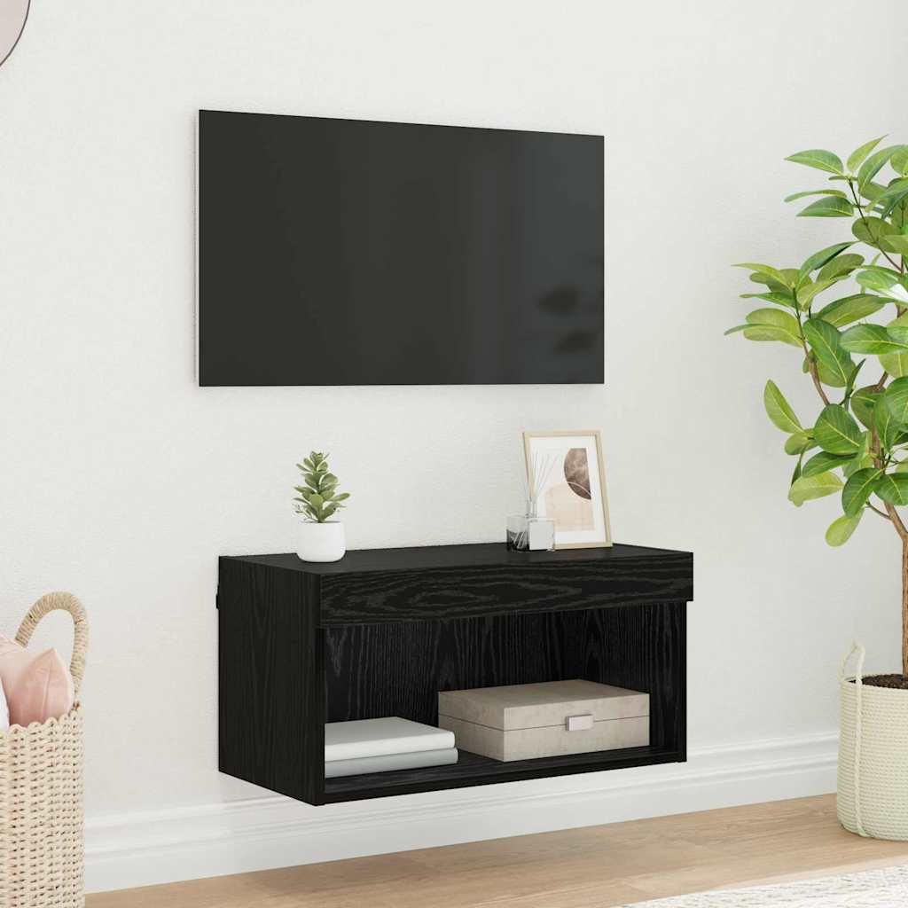 Sestava Tv Skříněk 60 X 30 X 30 Cm Černý Dub Kompozitní Dřevo