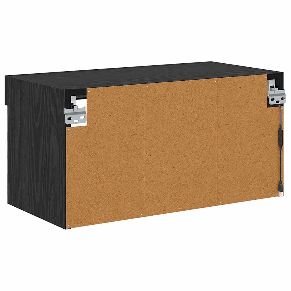 Sestava Tv Skříněk 60 X 30 X 30 Cm Černý Dub Kompozitní Dřevo