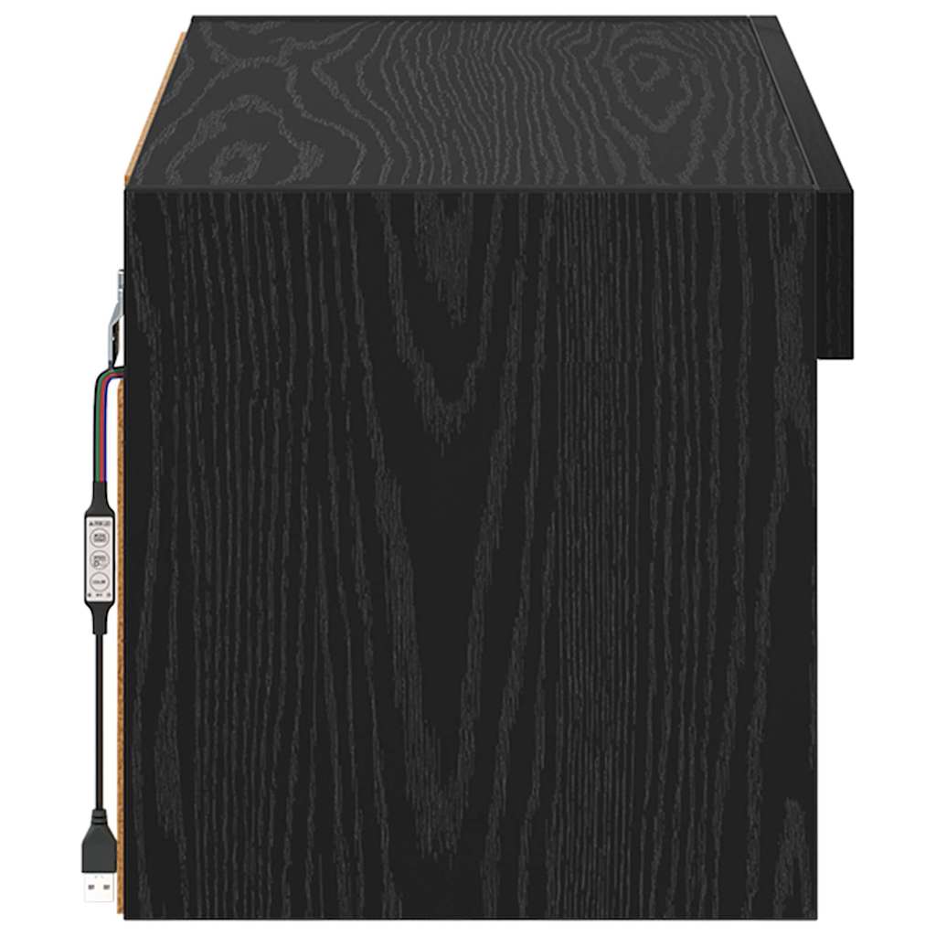 Sestava Tv Skříněk 60 X 30 X 30 Cm Černý Dub Kompozitní Dřevo
