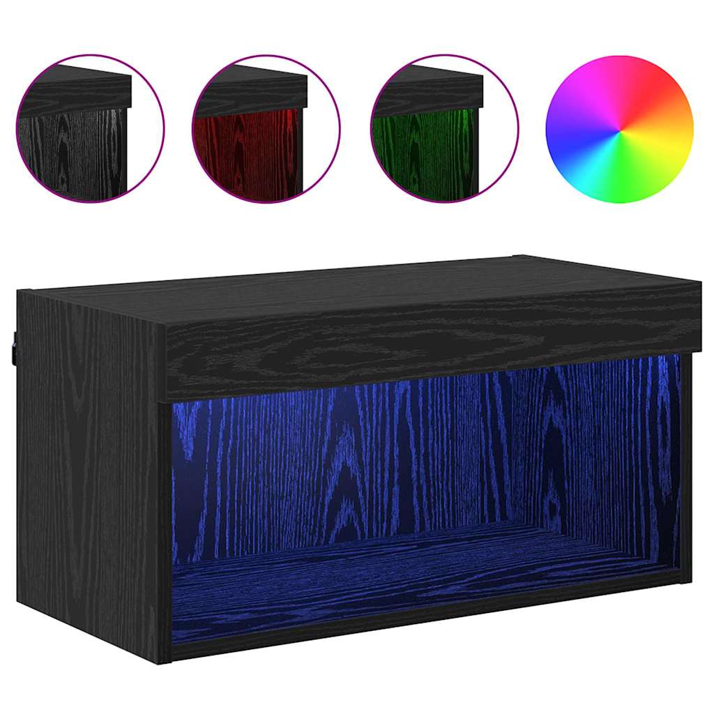 Sestava Tv Skříněk 60 X 30 X 30 Cm Černý Dub Kompozitní Dřevo