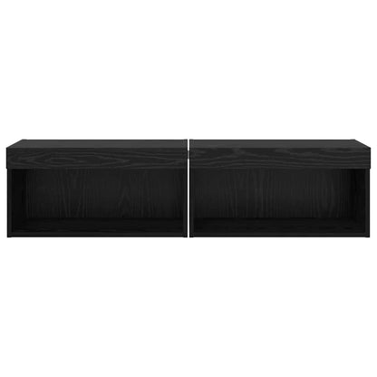 Sestava Tv Skříněk 2 Pcs Černý Dub Kompozitní Dřevo