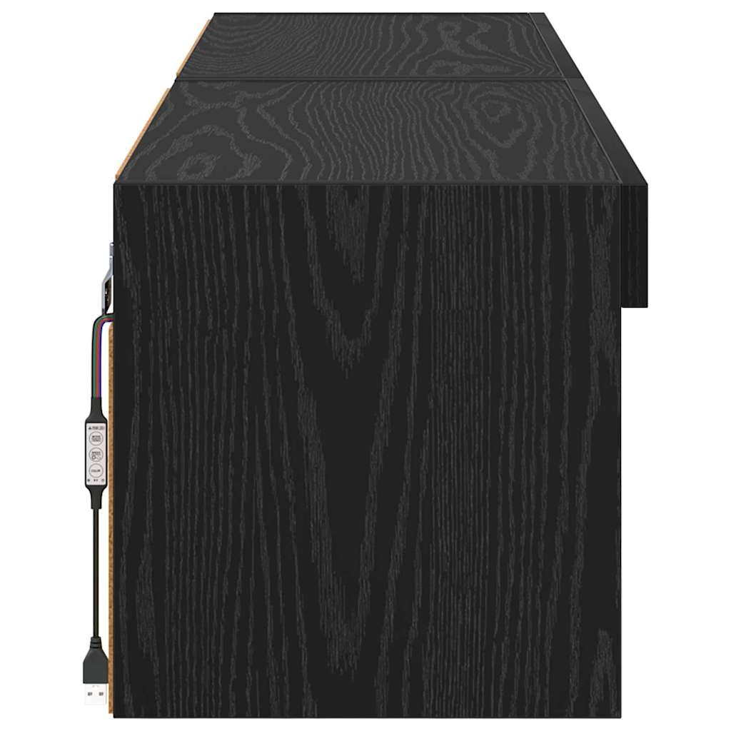 Sestava Tv Skříněk 2 Pcs Černý Dub Kompozitní Dřevo