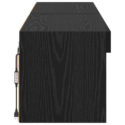 Sestava Tv Skříněk 2 Pcs Černý Dub Kompozitní Dřevo