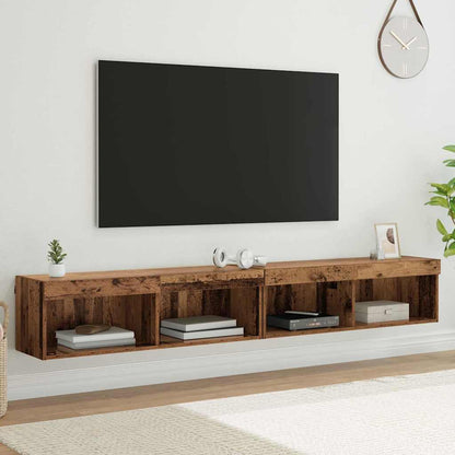 Sestava Tv Skříněk 2 Pcs Staré Dřevo Kompozitní Dřevo