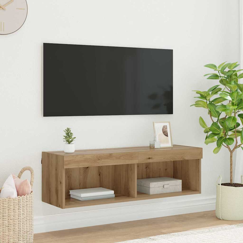 Tv Wall Cabinet 100 X 30 X 30 Cm Artisanový Dub