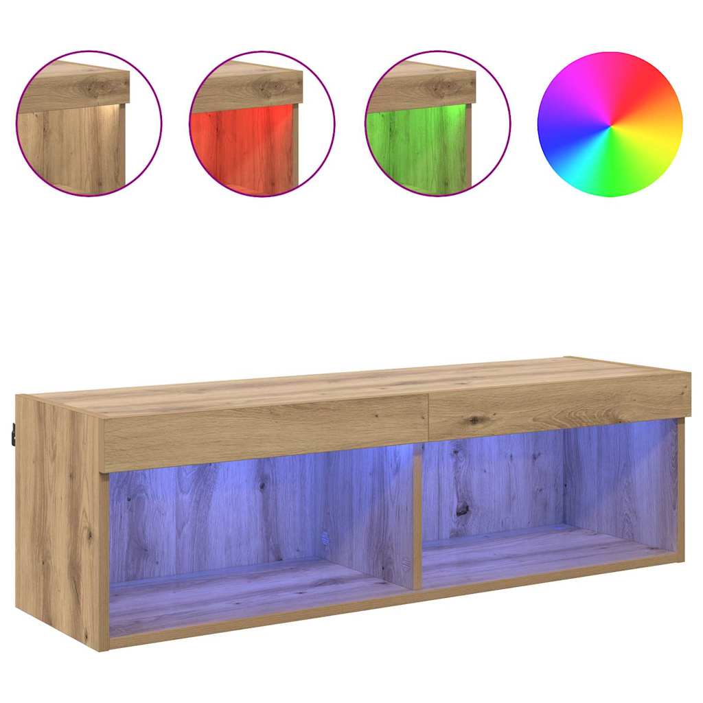 Tv Wall Cabinet 100 X 30 X 30 Cm Artisanový Dub