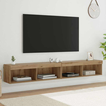 Sestava Tv Skříněk 2 Pcs Artisanový Dub Kompozitní Dřevo