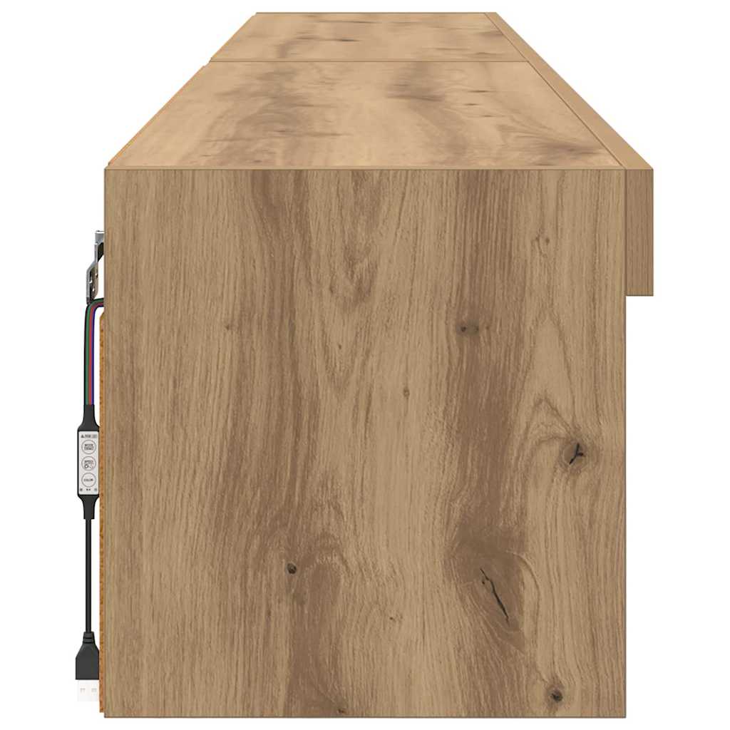 Sestava Tv Skříněk 2 Pcs Artisanový Dub Kompozitní Dřevo