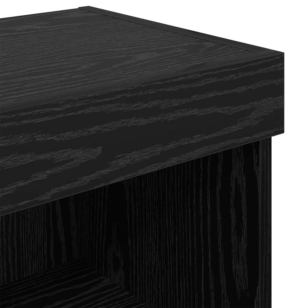 Tv Wall Cabinet 100 X 30 X 30 Cm Černý Dub Kompozitní Dřevo