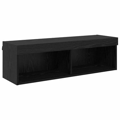 Tv Wall Cabinet 100 X 30 X 30 Cm Černý Dub Kompozitní Dřevo