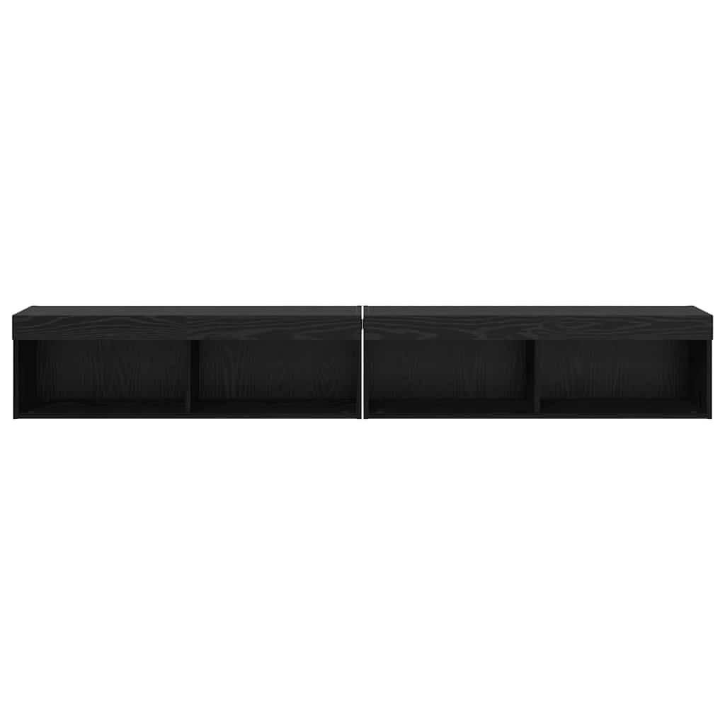 Sestava Tv Skříněk 2 Pcs Černý Dub Kompozitní Dřevo
