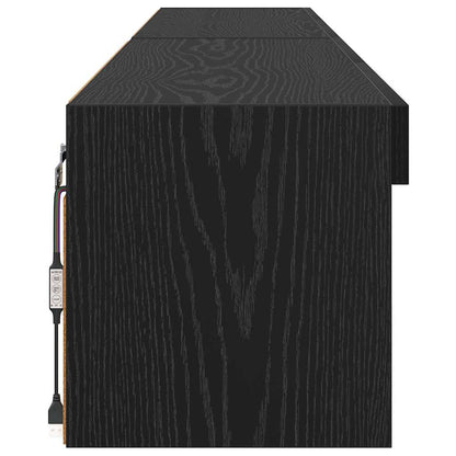 Sestava Tv Skříněk 2 Pcs Černý Dub Kompozitní Dřevo