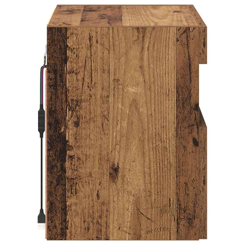 Tv Wall Cabinet 40 X 30 X 40 Cm Staré Dřevo Kompozitní Dřevo