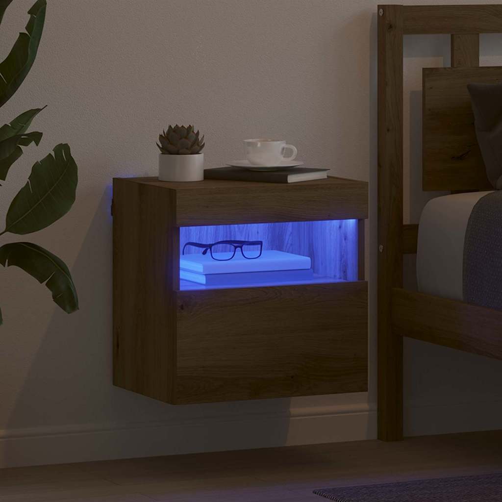 Tv Wall Cabinet 40 X 30 X 40 Cm Artisanový Dub Kompozitní Dřevo