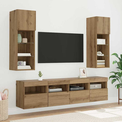 Tv Wall Cabinet 40 X 30 X 40 Cm Artisanový Dub Kompozitní Dřevo