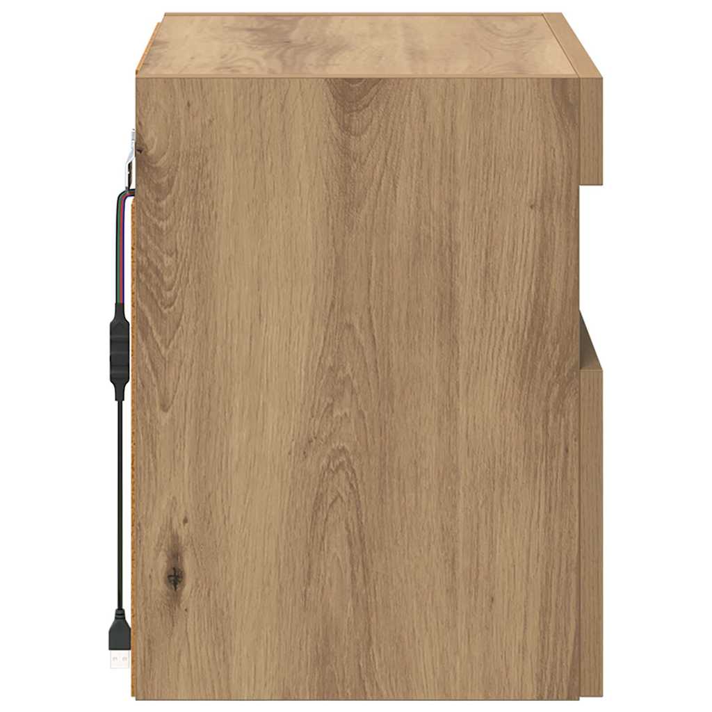 Tv Wall Cabinet 40 X 30 X 40 Cm Artisanový Dub Kompozitní Dřevo