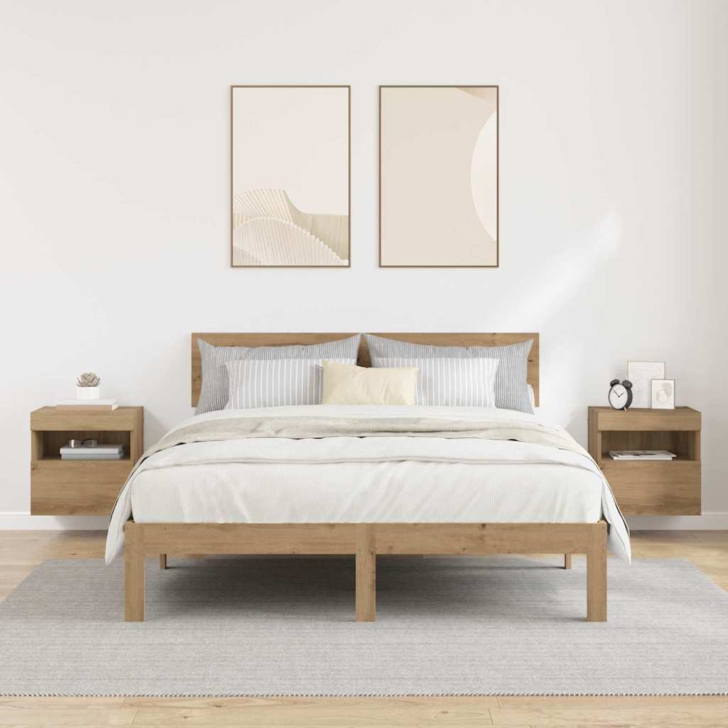 Skříňky Na Tv Zeď 2 Pcs Artisanový Dub Kompozitní Dřevo