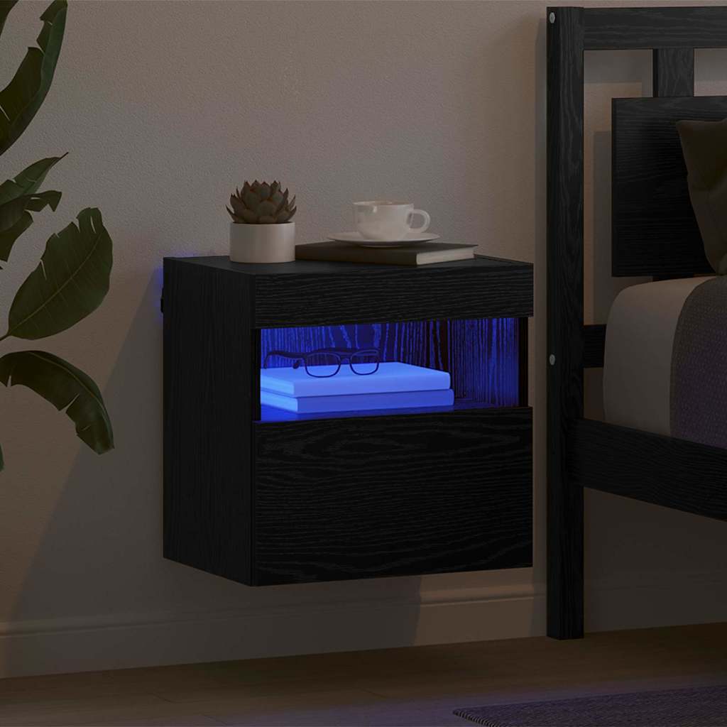 Tv Wall Cabinet 40 X 30 X 40 Cm Černý Dub Kompozitní Dřevo