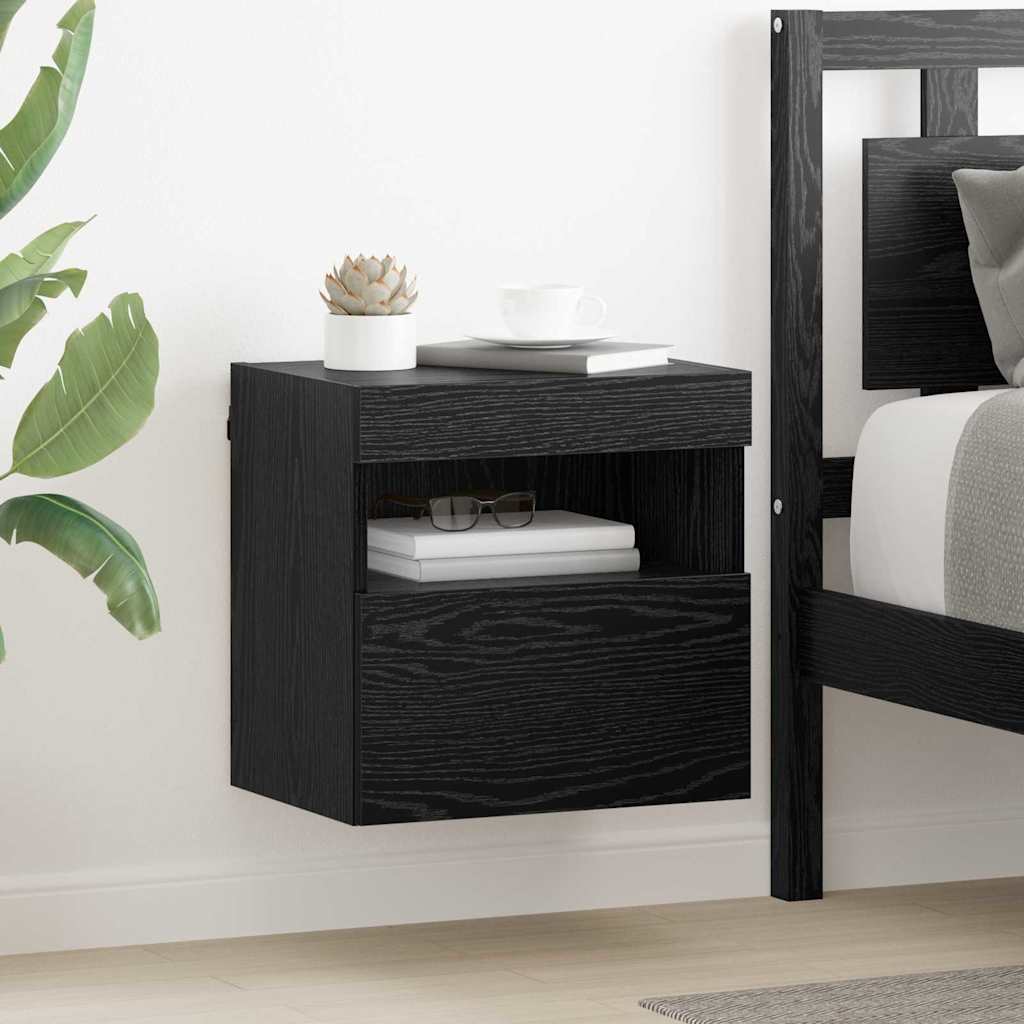 Skříňky Na Tv Zeď 2 Pcs Černý Dub Kompozitní Dřevo