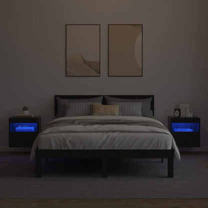 Skříňky Na Tv Zeď 2 Pcs Černý Dub Kompozitní Dřevo