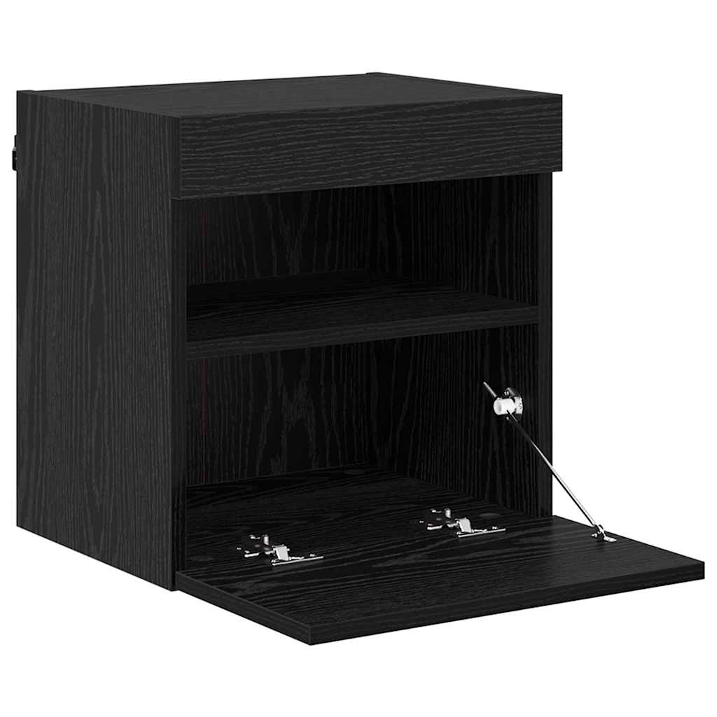 Skříňky Na Tv Zeď 2 Pcs Černý Dub Kompozitní Dřevo