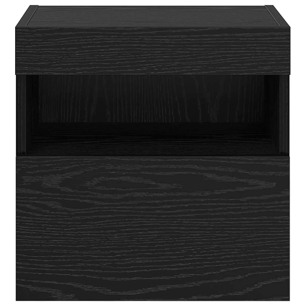 Skříňky Na Tv Zeď 2 Pcs Černý Dub Kompozitní Dřevo