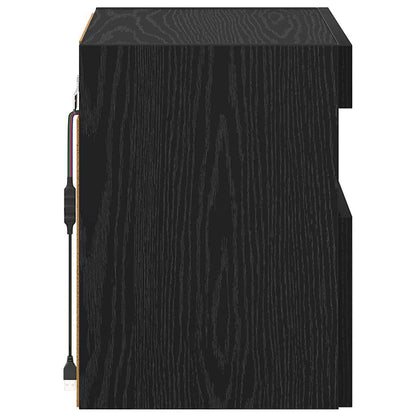 Skříňky Na Tv Zeď 2 Pcs Černý Dub Kompozitní Dřevo