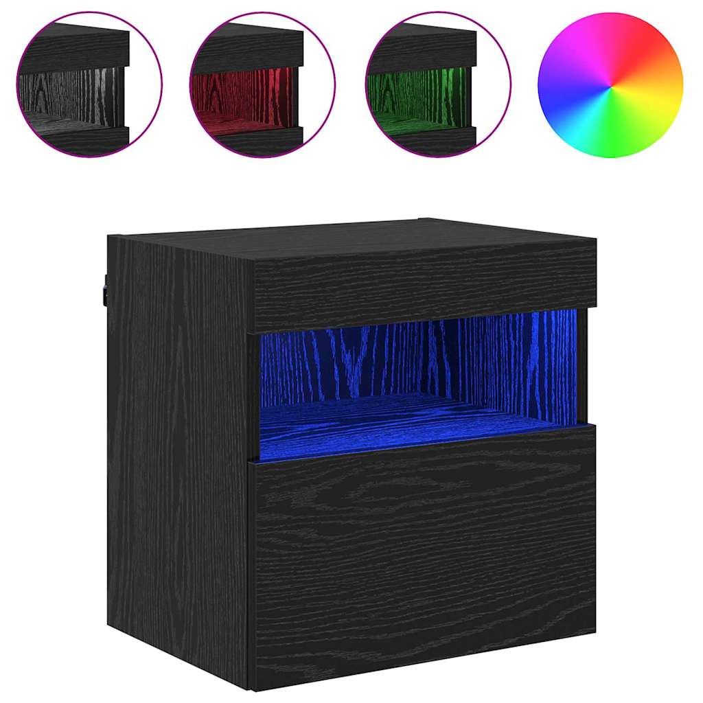 Skříňky Na Tv Zeď 2 Pcs Černý Dub Kompozitní Dřevo