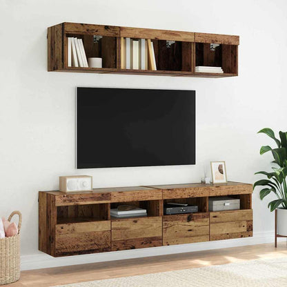 Tv Wall Cabinet 80 X 30 X 40 Cm Staré Dřevo Kompozitní Dřevo
