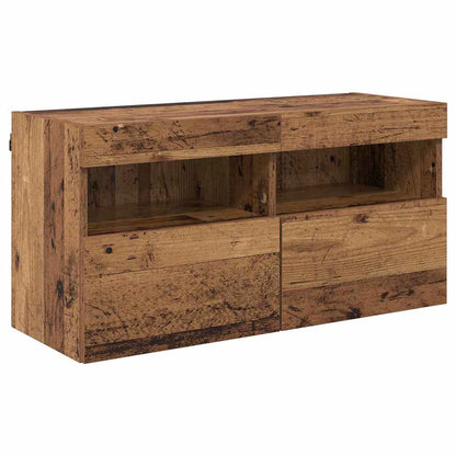 Tv Wall Cabinet 80 X 30 X 40 Cm Staré Dřevo Kompozitní Dřevo