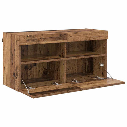 Tv Wall Cabinet 80 X 30 X 40 Cm Staré Dřevo Kompozitní Dřevo