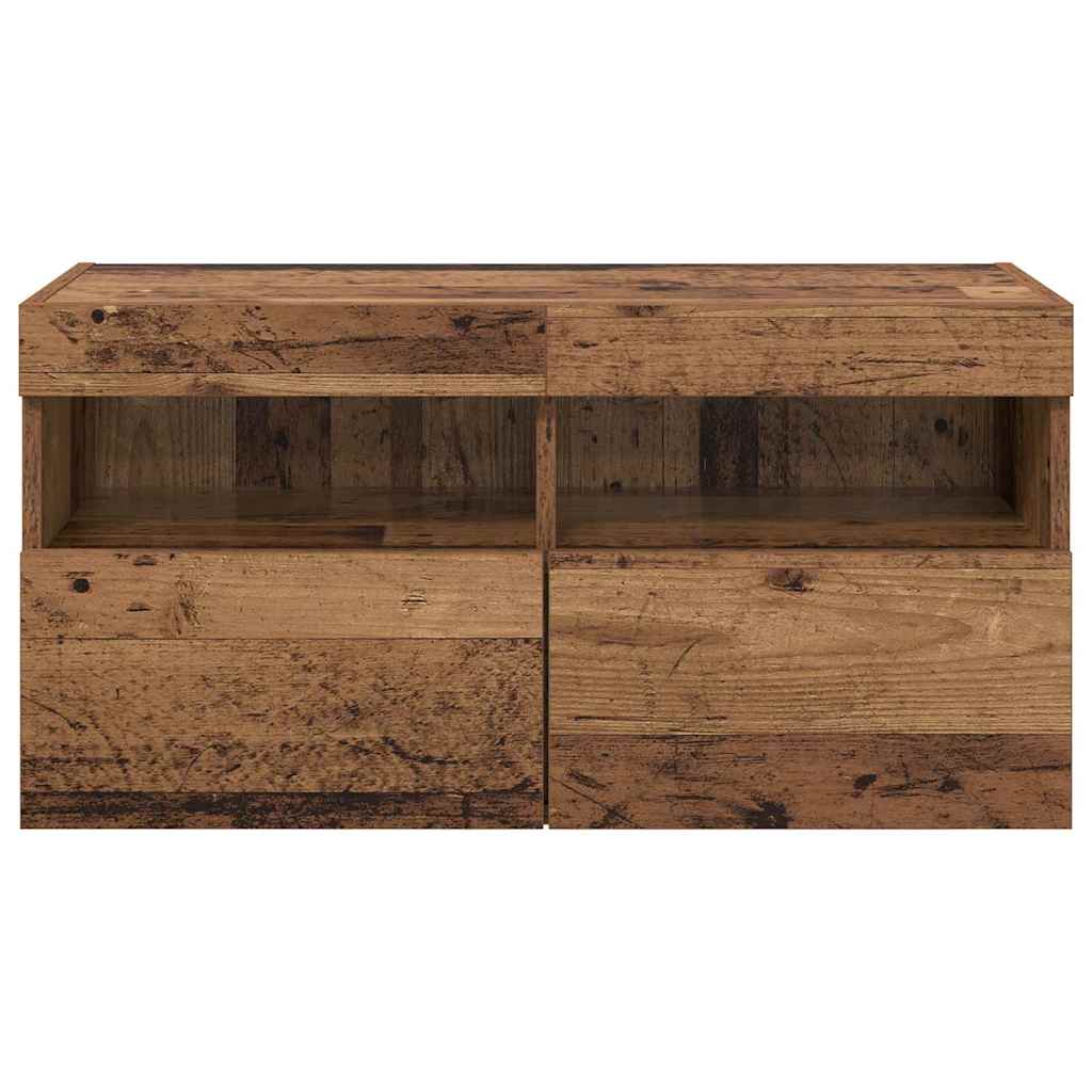 Tv Wall Cabinet 80 X 30 X 40 Cm Staré Dřevo Kompozitní Dřevo