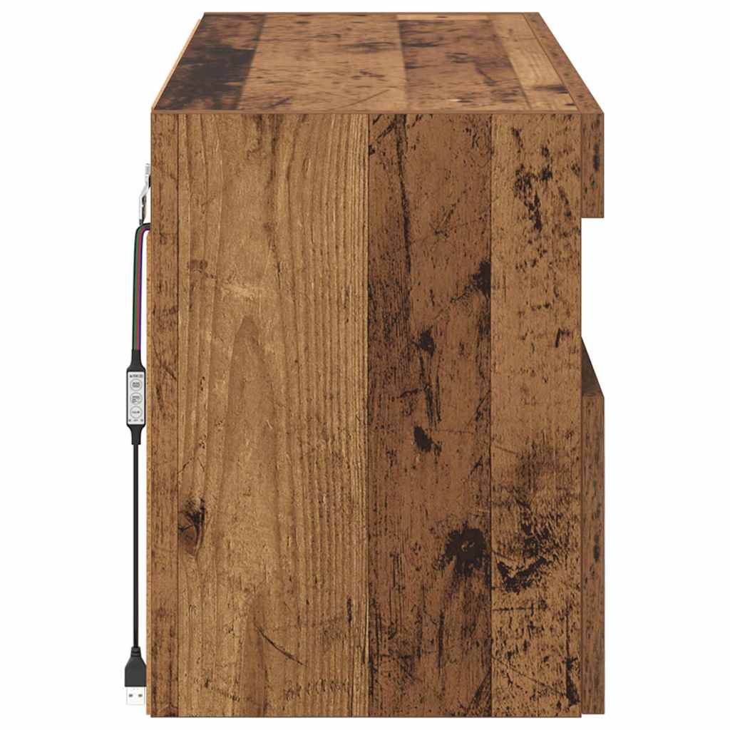Tv Wall Cabinet 80 X 30 X 40 Cm Staré Dřevo Kompozitní Dřevo