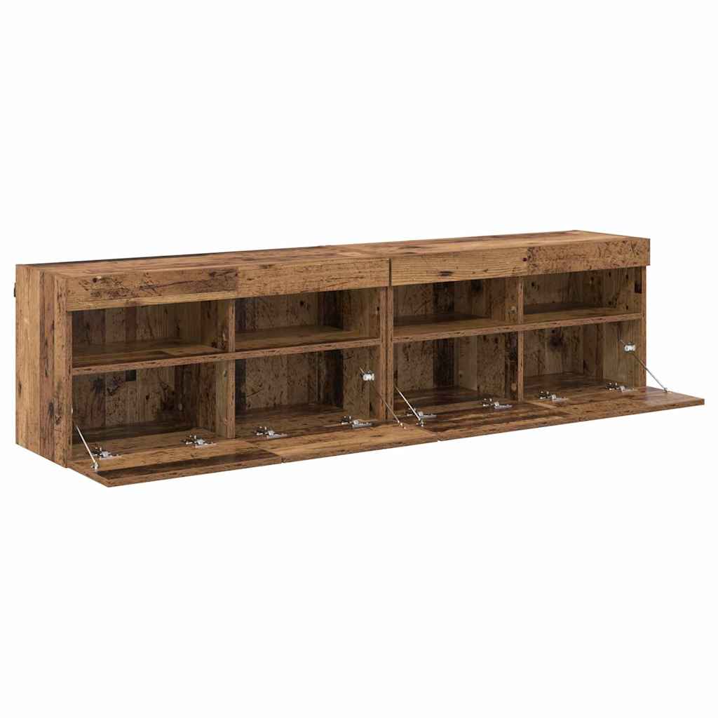 Skříňky Na Tv Zeď 2 Pcs Staré Dřevo Kompozitní Dřevo