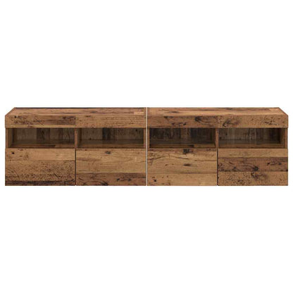 Skříňky Na Tv Zeď 2 Pcs Staré Dřevo Kompozitní Dřevo