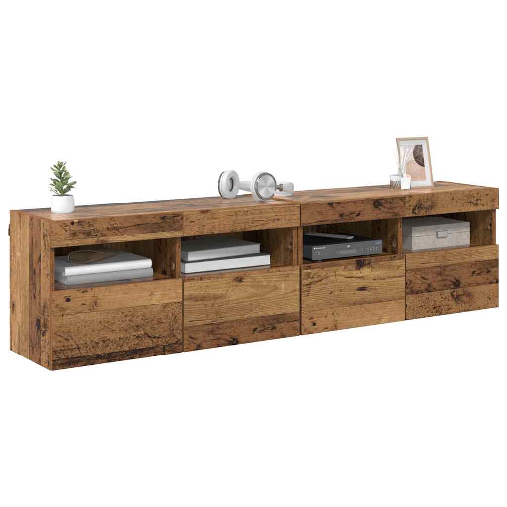 Skříňky Na Tv Zeď 2 Pcs Staré Dřevo Kompozitní Dřevo