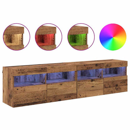 Skříňky Na Tv Zeď 2 Pcs Staré Dřevo Kompozitní Dřevo