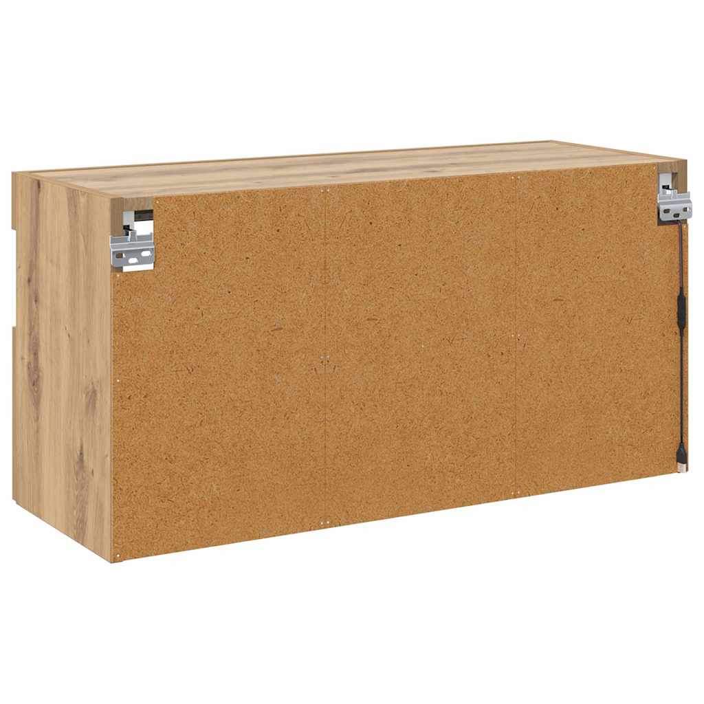Tv Wall Cabinet 80 X 30 X 40 Cm Artisanový Dub Kompozitní Dřevo