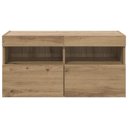 Tv Wall Cabinet 80 X 30 X 40 Cm Artisanový Dub Kompozitní Dřevo