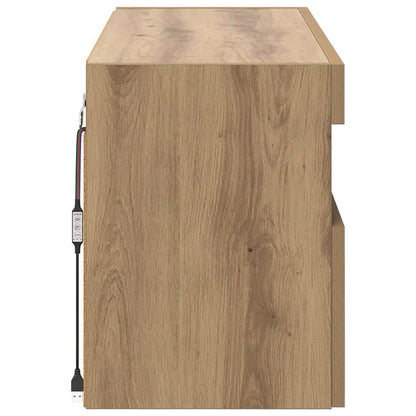 Tv Wall Cabinet 80 X 30 X 40 Cm Artisanový Dub Kompozitní Dřevo