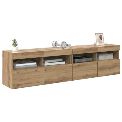 Skříňky Na Tv Zeď 2 Pcs Artisanový Dub Kompozitní Dřevo