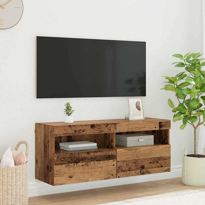 Tv Wall Cabinet 100 X 30 X 40 Cm Staré Dřevo Kompozitní Dřevo